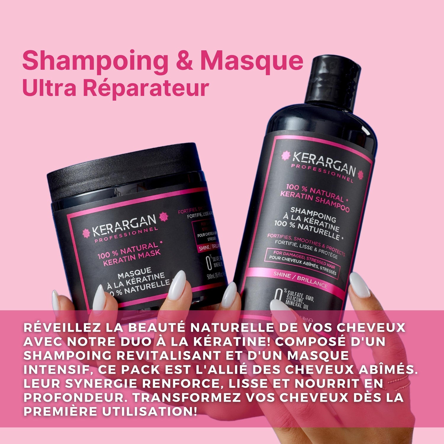 Duo Réparateur Shampoing & Masque à la Kératine - MARC GRAYS