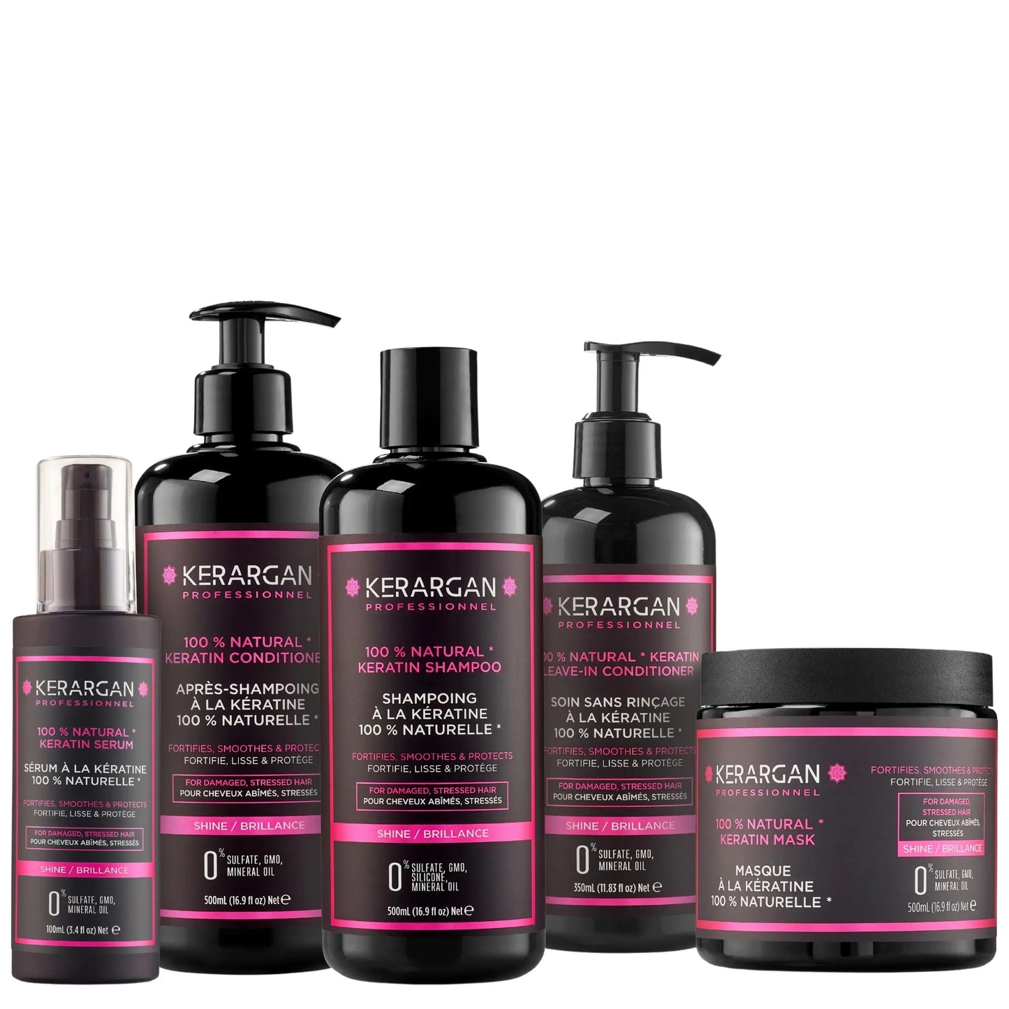 Kit de soins complet 5 pièces à la Kératine - MARC GRAYS