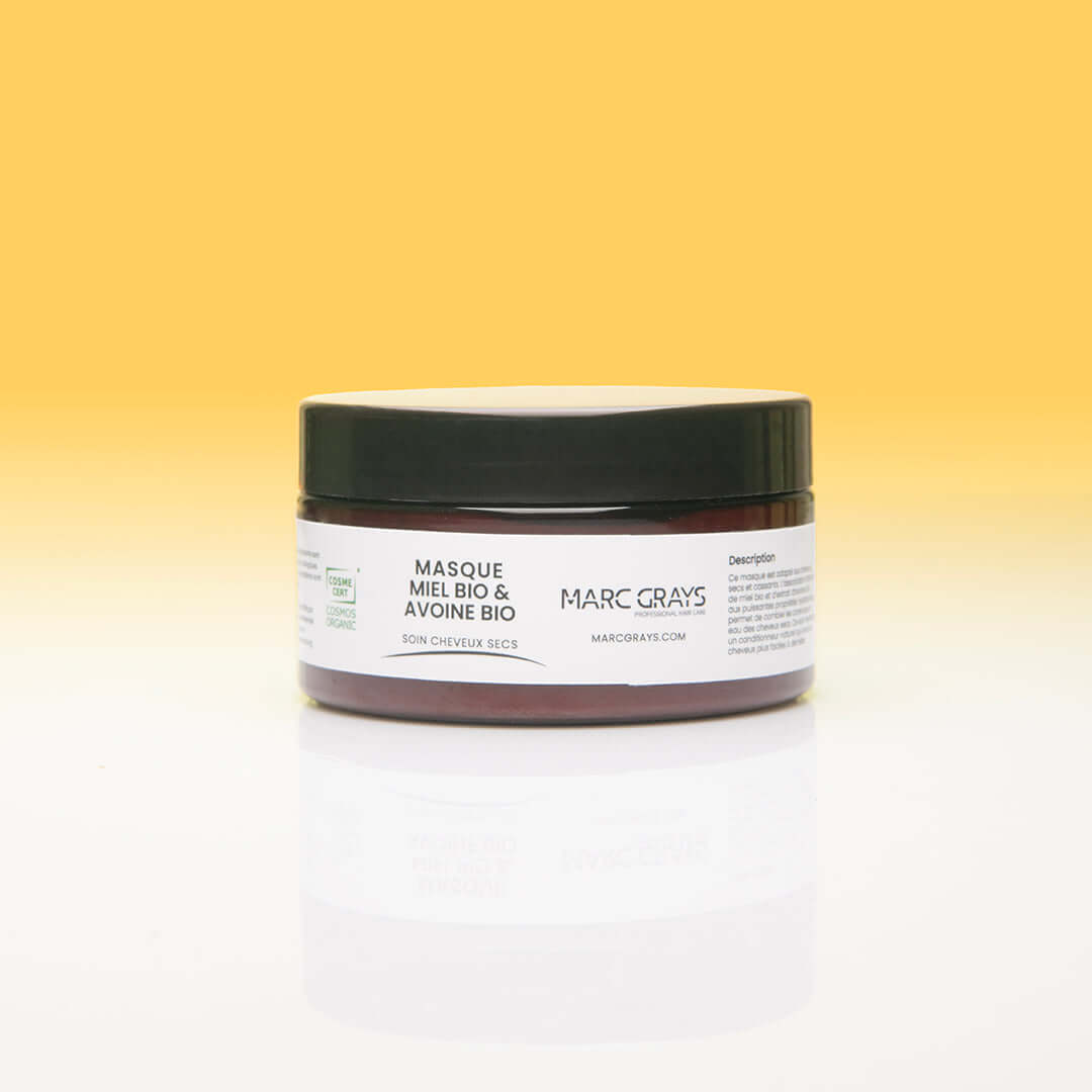 Duo Masque bio pour cheveux secs miel bio et avoine bio - Marc Grays
