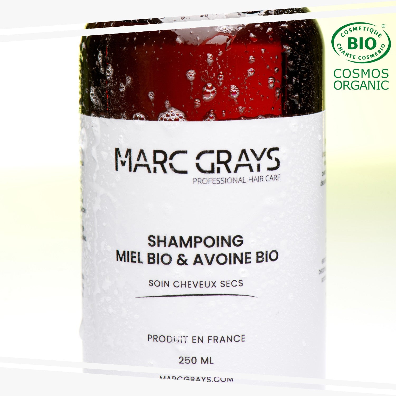 Shampoing Bio Cheveux secs miel bio et avoine bio formule certifiée