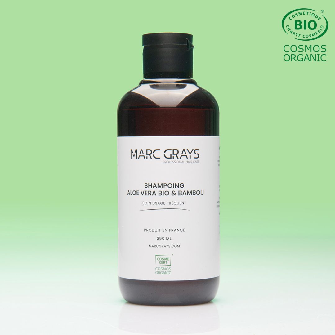Shampoing pour usage quotidien aloe vera bio et bambou certifié cosmebio