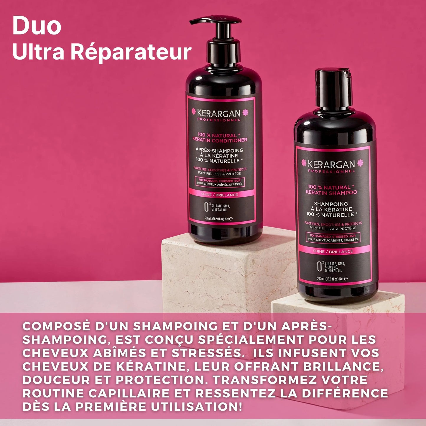 Duo Réparateur Shampoing & Après-shampoing à la Kératine